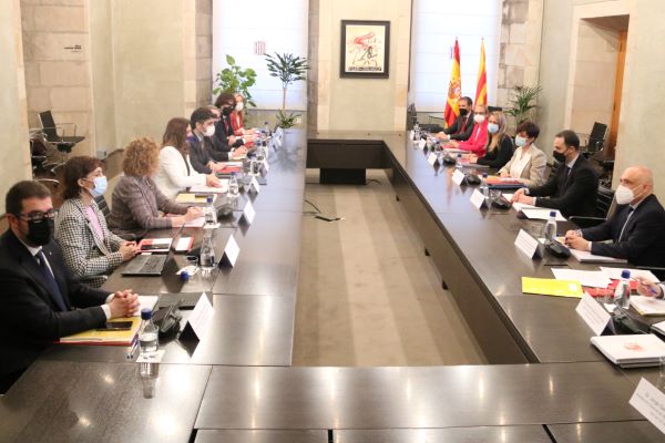 Spanish and Catalan government representatives met in Barcelona on February 18, 2022 (by Bernat Vilaró)